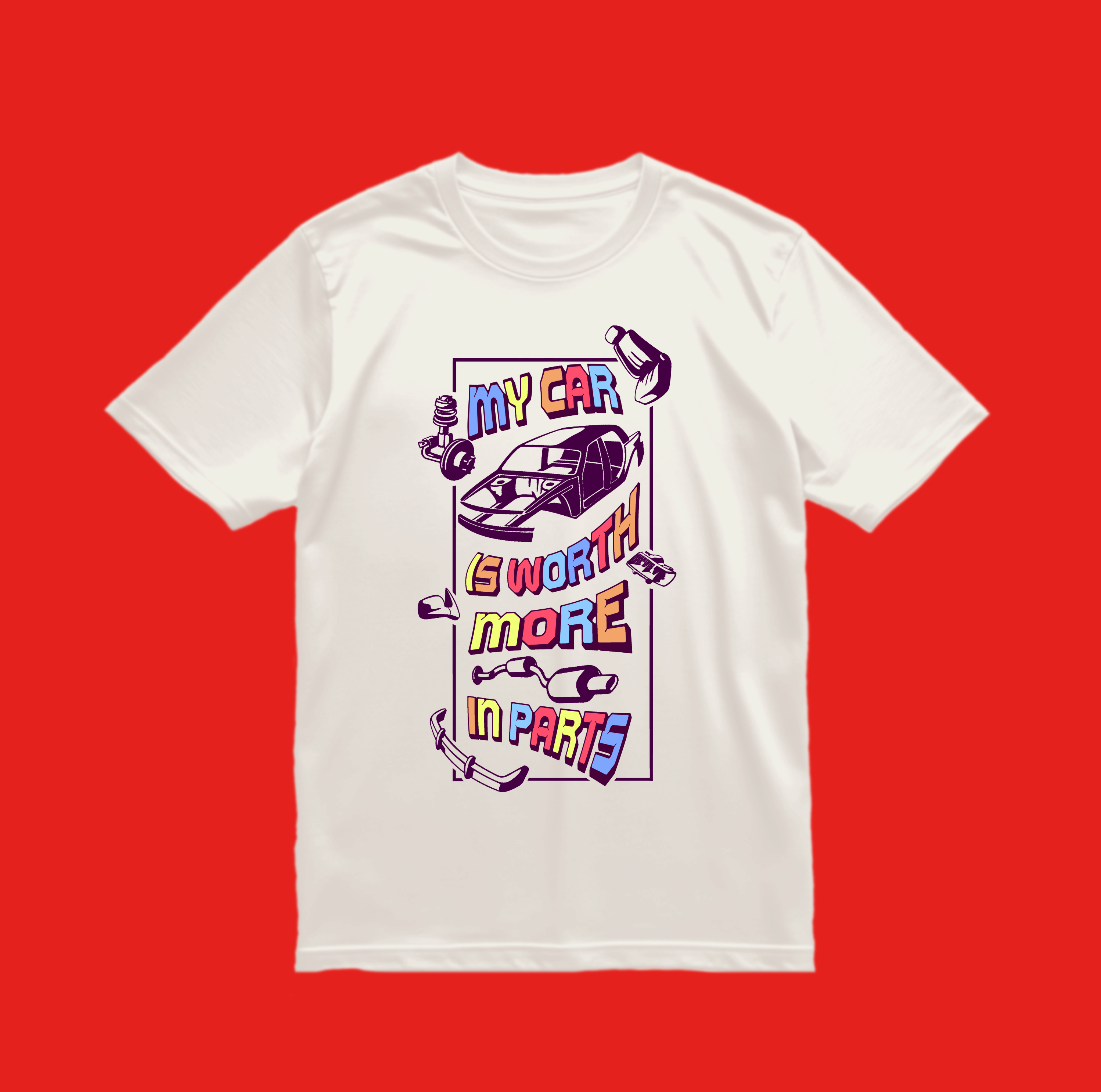 T-Shirt | My Car Is Worth More In Parts – ICONBOX