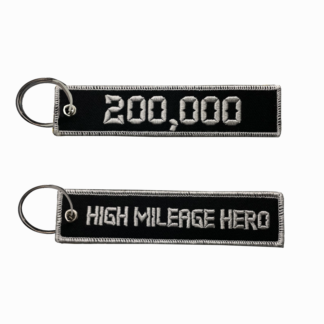 Fabric Keyring | High Mileage Hero - 200k