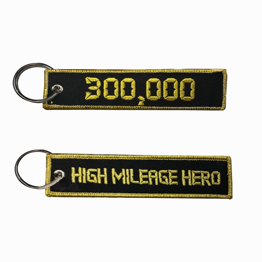 Fabric Keyring | High Mileage Hero - 300k