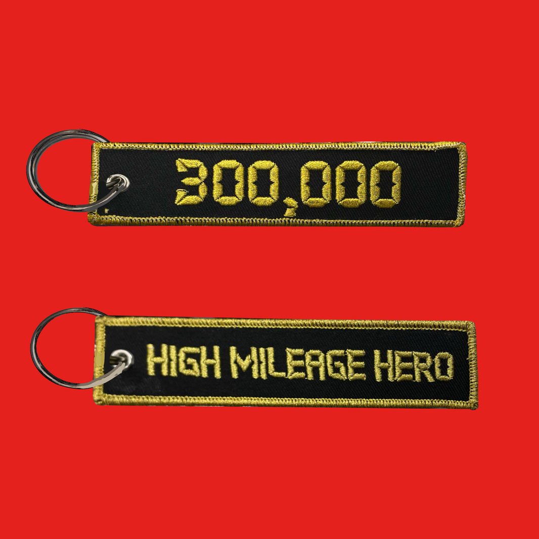 Fabric Keyring | High Mileage Hero - 300k