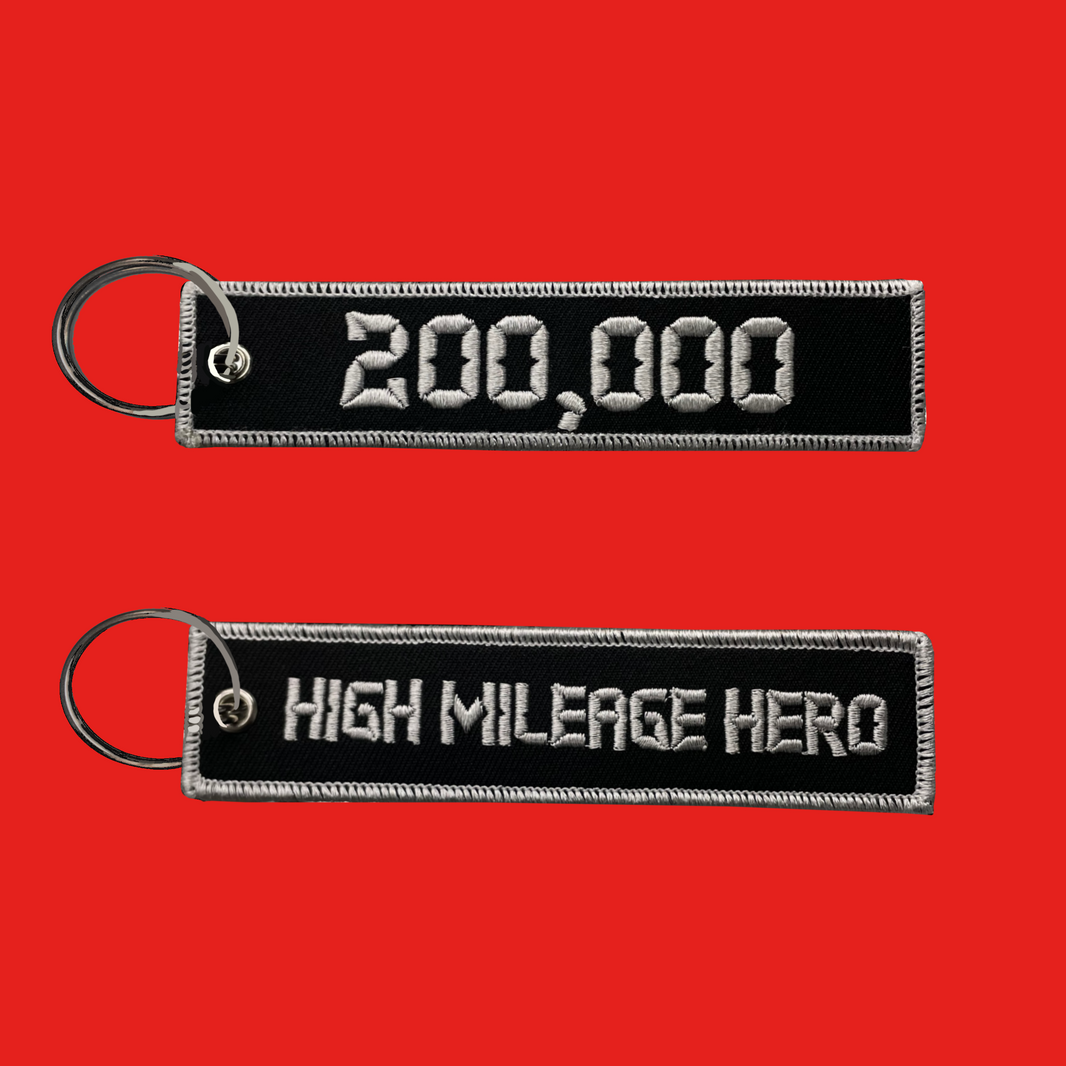 Fabric Keyring | High Mileage Hero - 200k