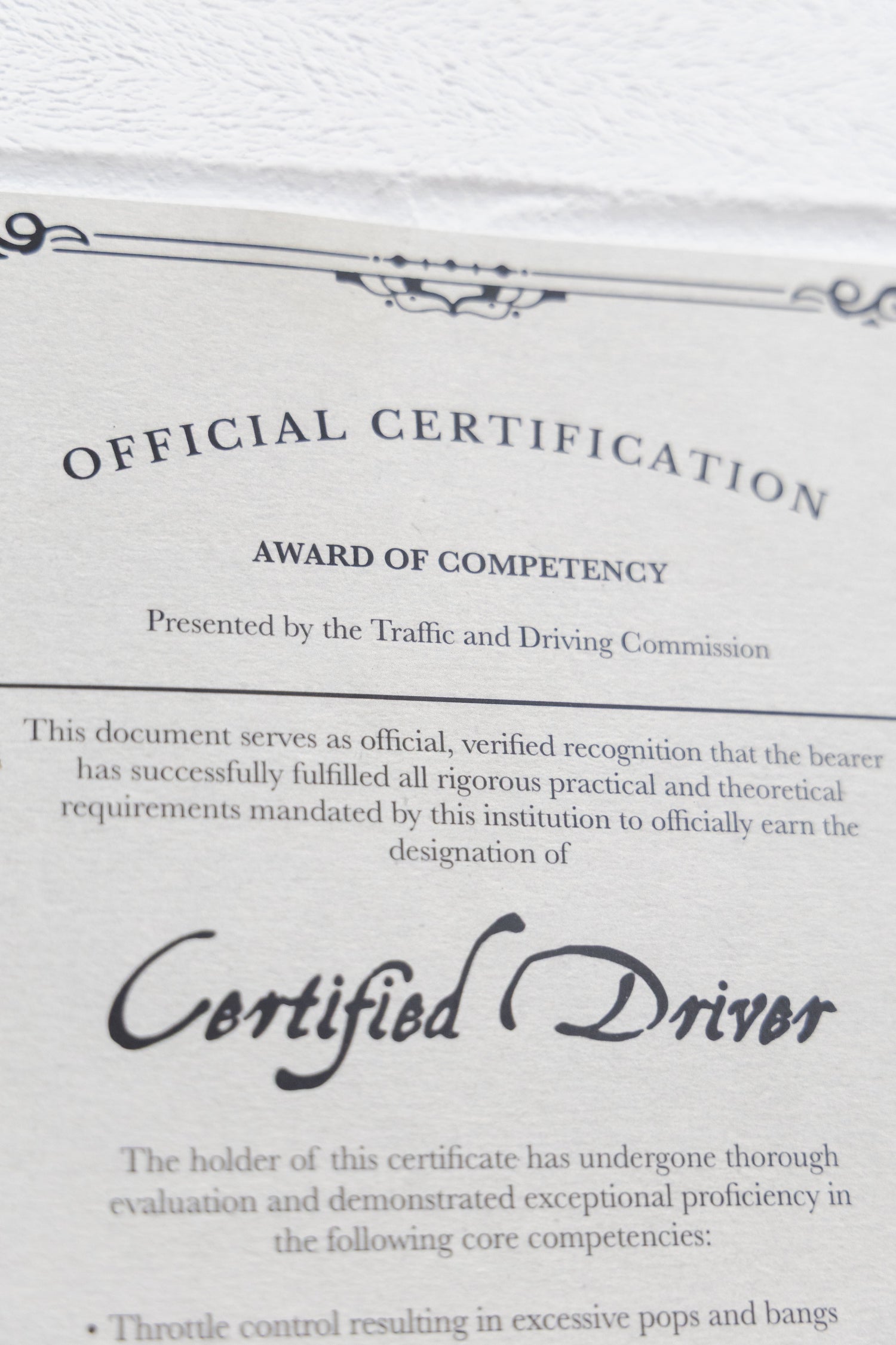 Certified Driver