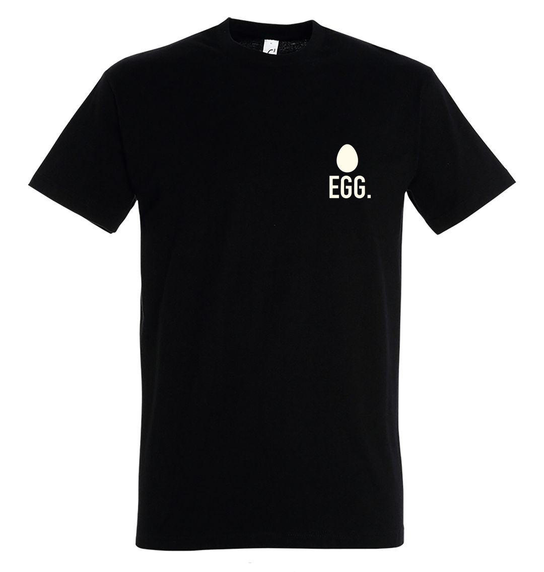 Deep Black Printed T-shirt Front
