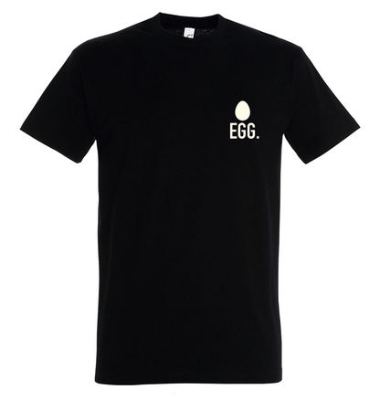 Deep Black Printed T-shirt Front