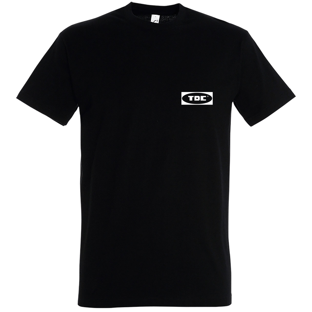 Deep Black Printed T-shirt Front