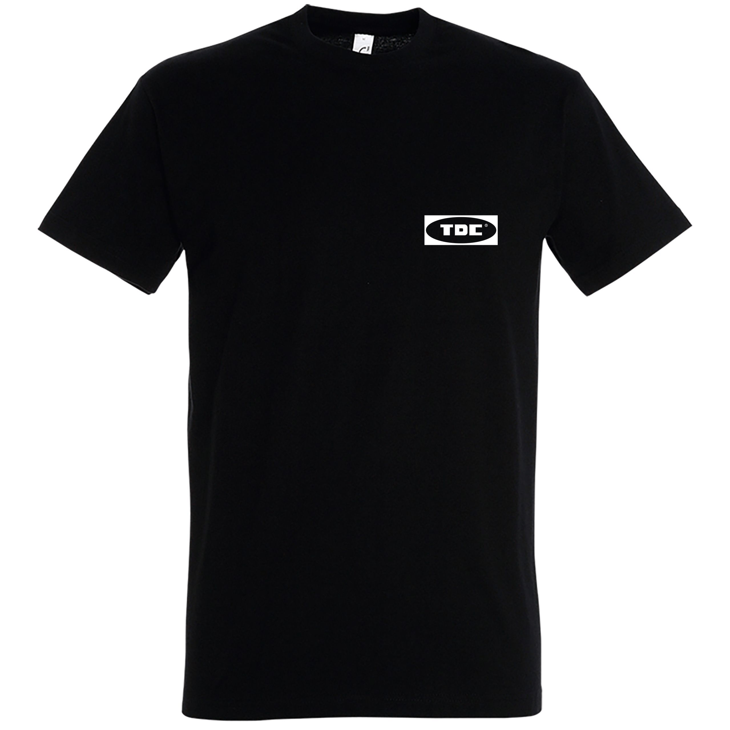 Deep Black Printed T-shirt Front