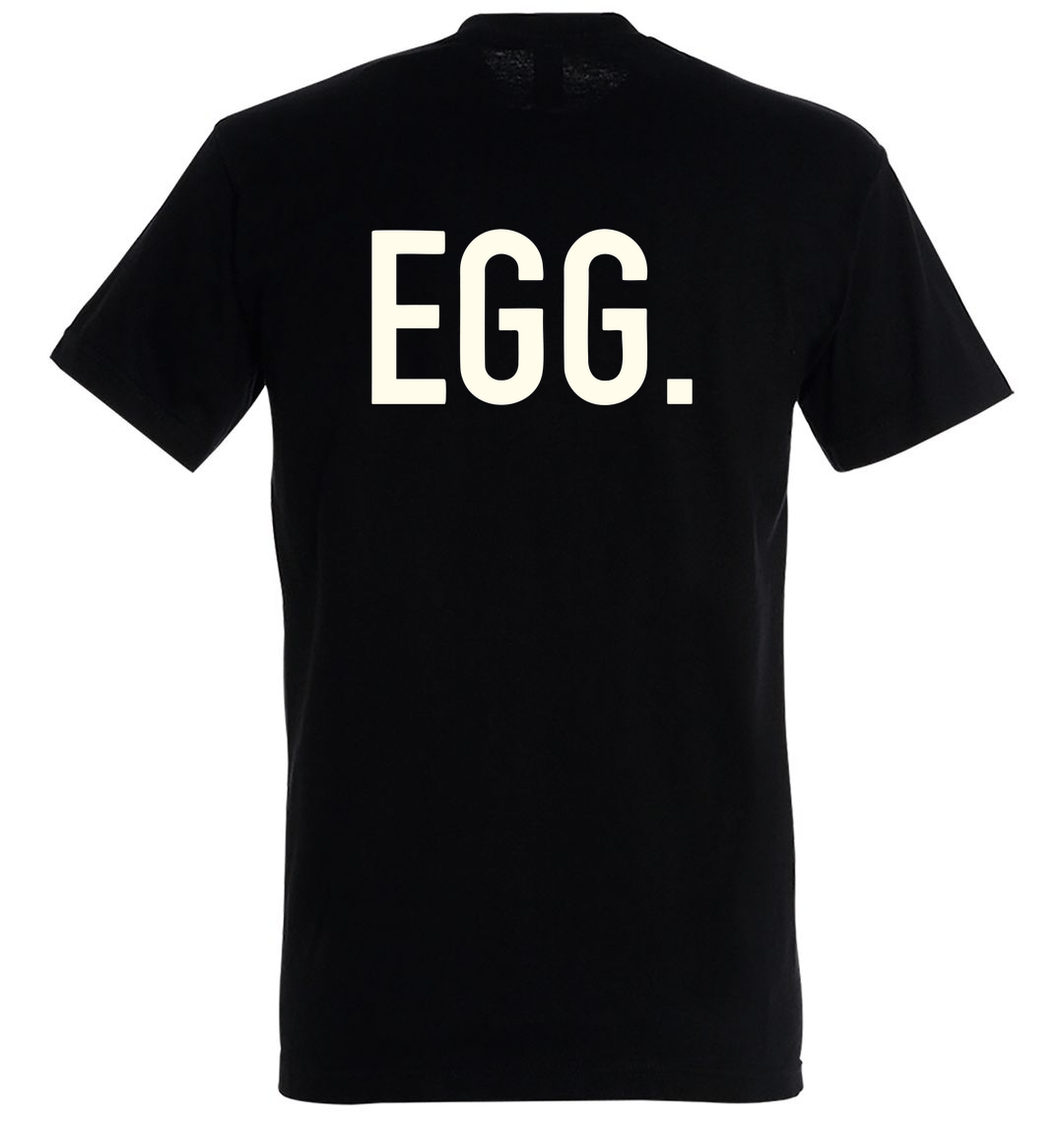 Deep Black Printed T-shirt Back