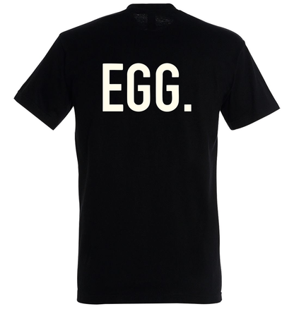 Deep Black Printed T-shirt Back