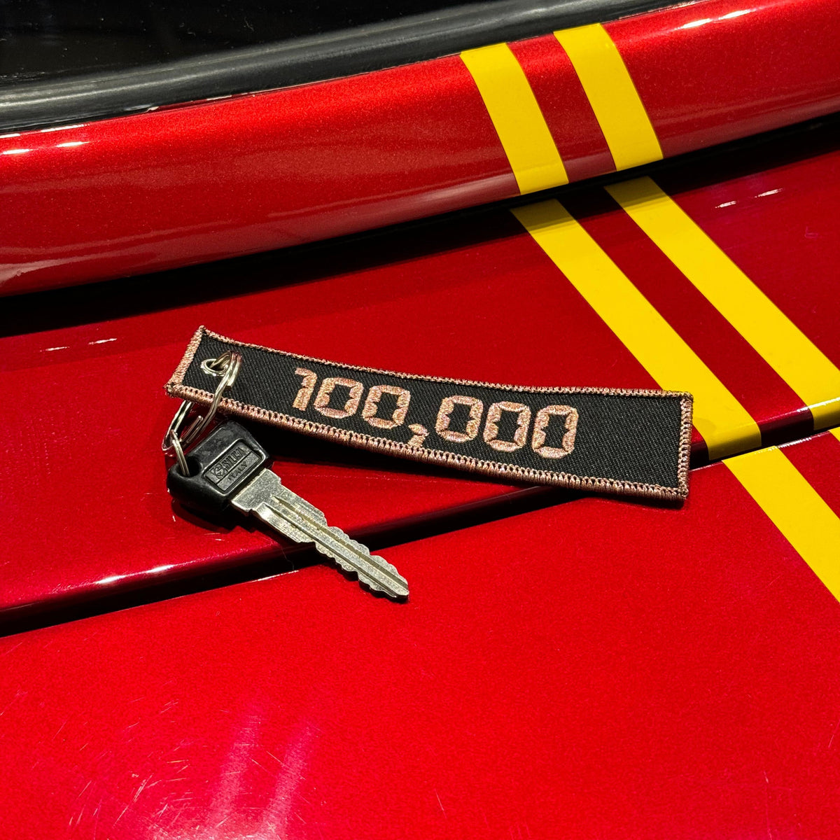 Fabric Keyring | High Mileage Hero - 100K
