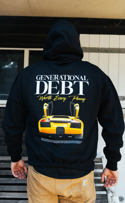 Heavyweight Hoodie | Generational Debt Black