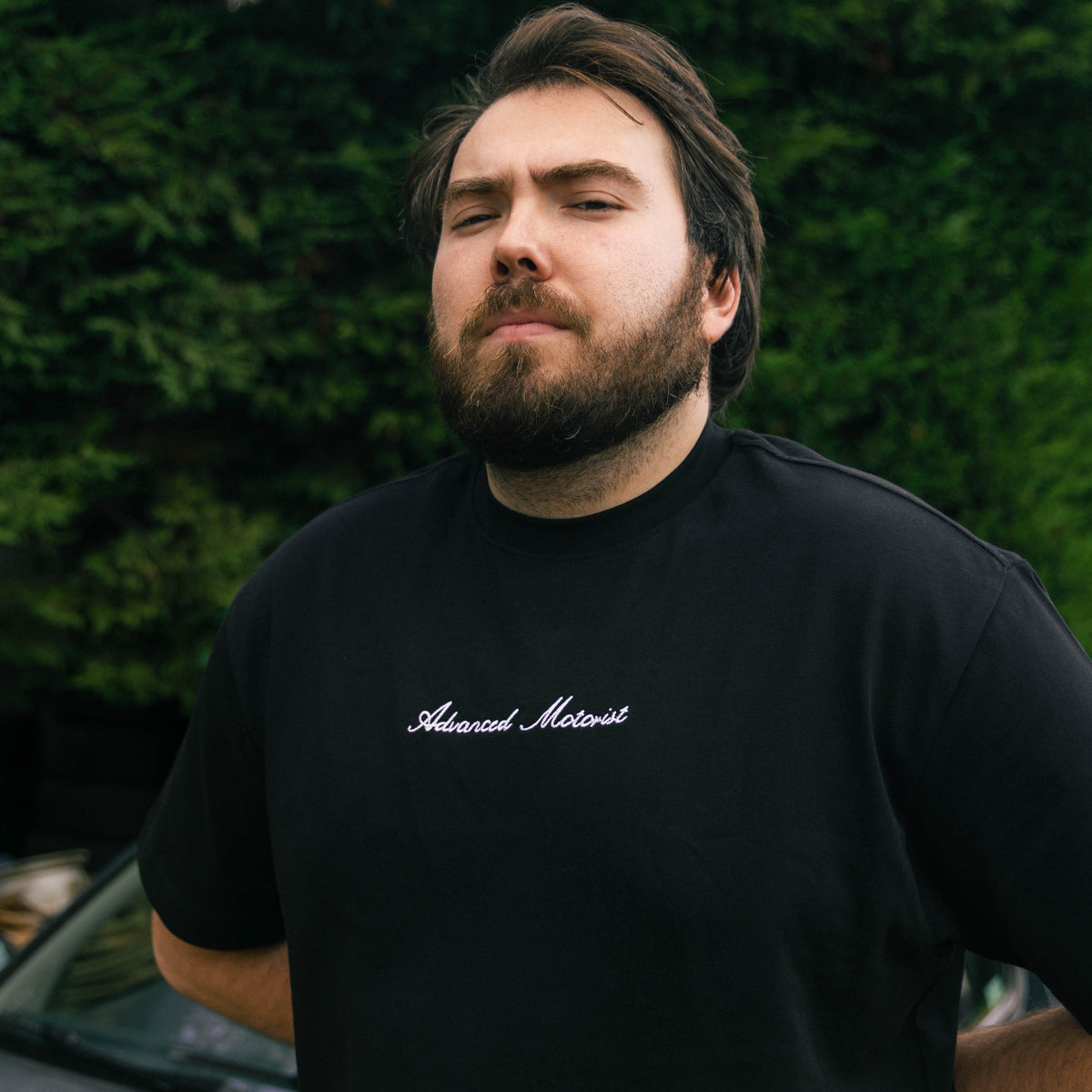 Heavyweight Embroidered T-Shirt | Advanced Motorist Black