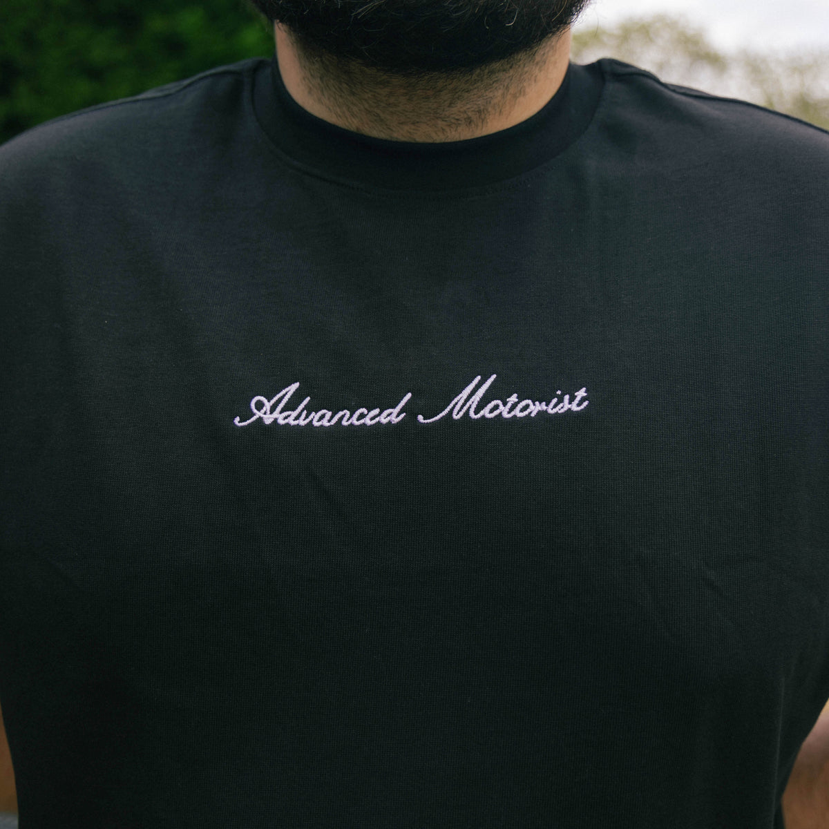 Heavyweight Embroidered T-Shirt | Advanced Motorist Black