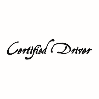 Sticker | Certi Driver In black