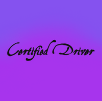 Sticker | Certi Driver In black