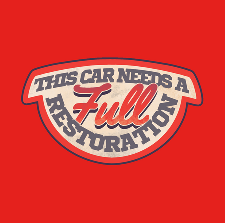 Sticker | This car needs a full restoration