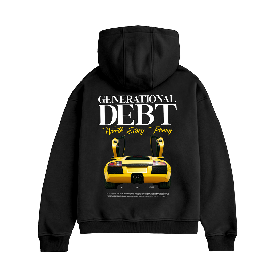 Heavyweight Hoodie | Generational Debt Black