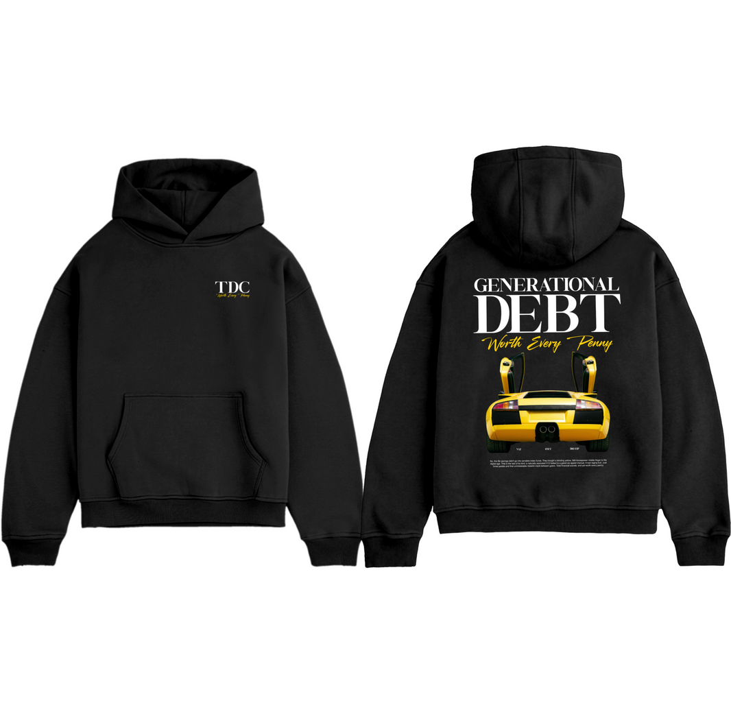Heavyweight Hoodie | Generational Debt Black