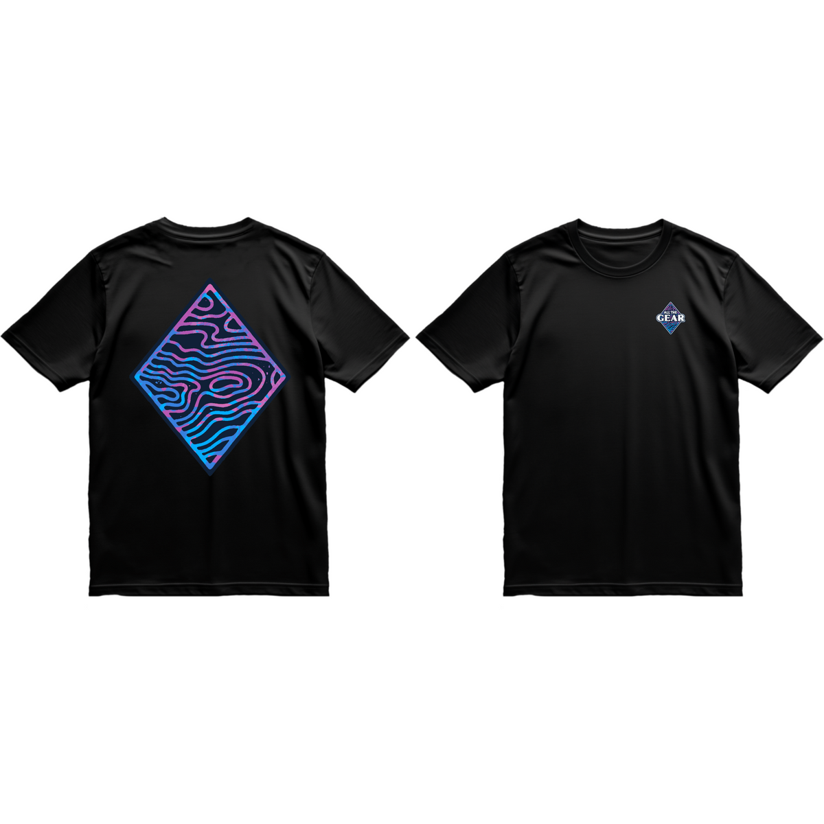 T-Shirt | All the Gear Classic Print - Black