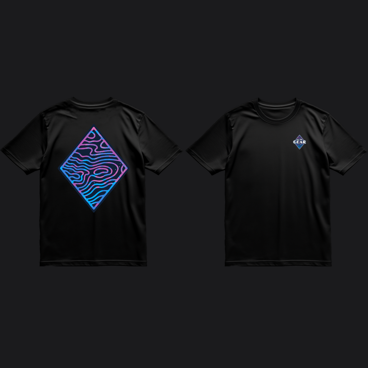 T-Shirt | All the Gear Classic Print - Black