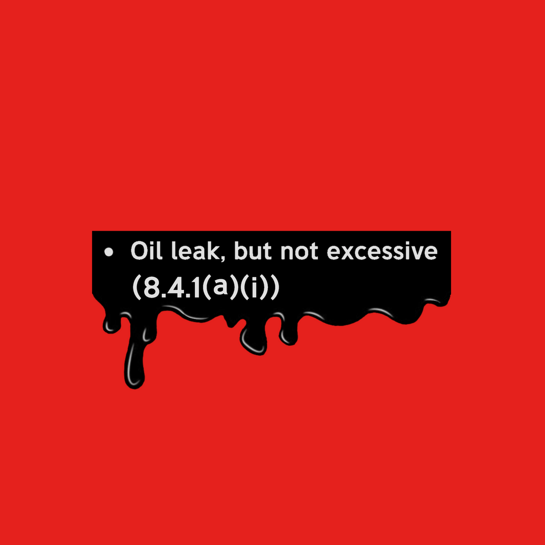 Sticker | Oil Leak but not excessive