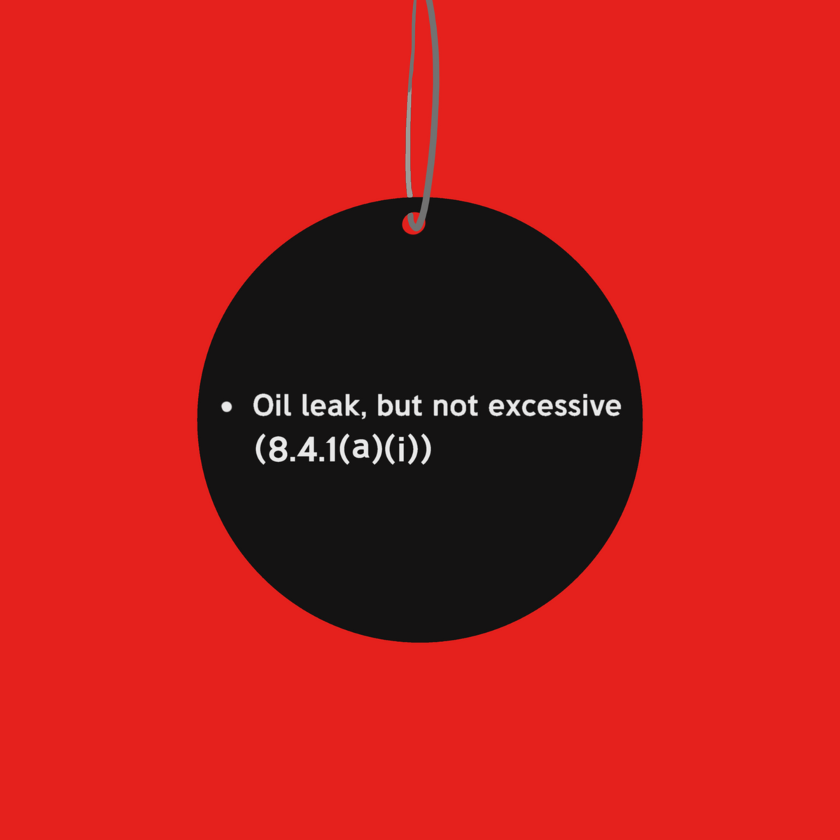 Air Freshener | Oil leak but not excessive