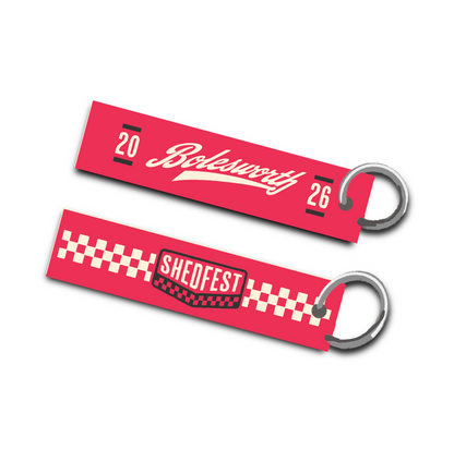 Fabric Keyring | Shedfest 2026 Red