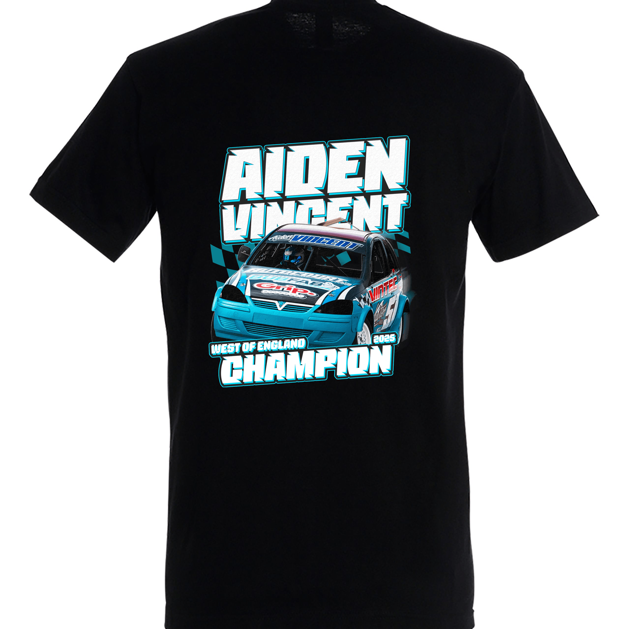 Deep Black Printed T-shirt Back