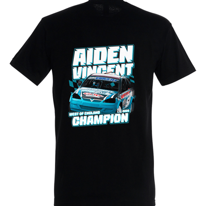 Deep Black Printed T-shirt Back