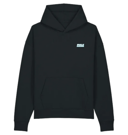 black Printed Hoody Front